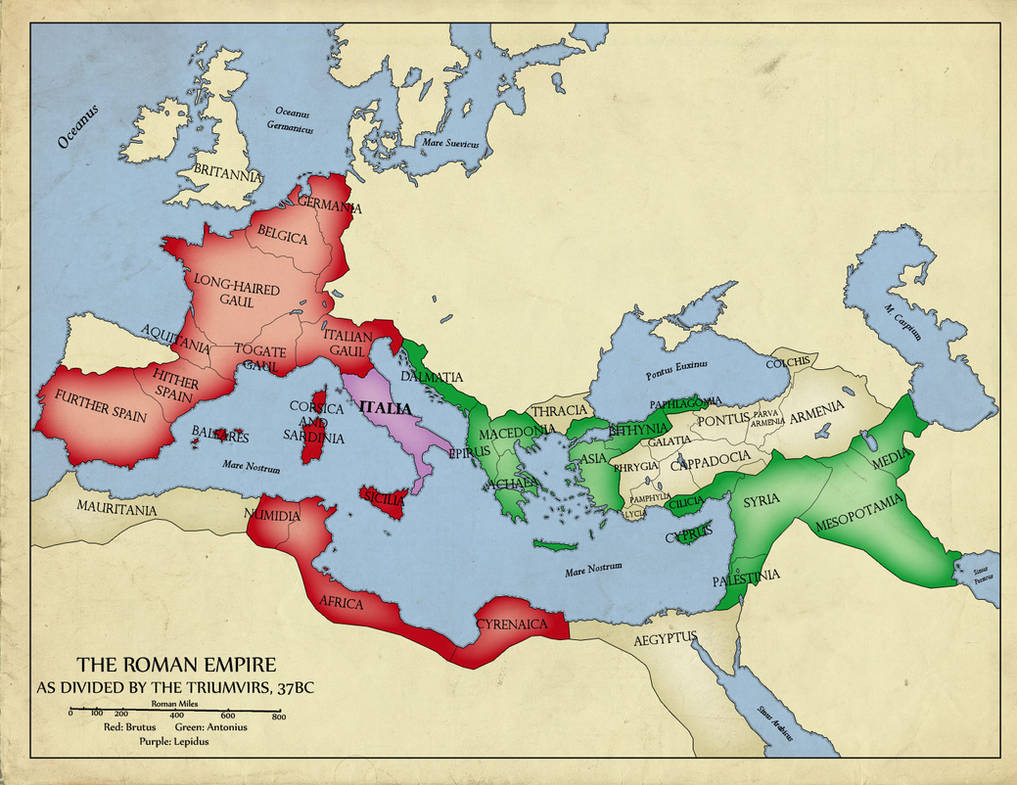 37BC - The Second Triumvirate by edthomasten
