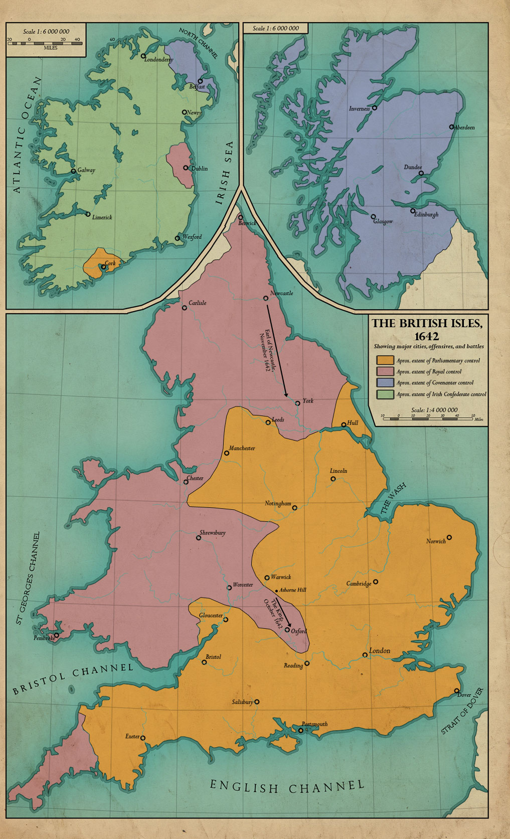 The British Isles, 1642