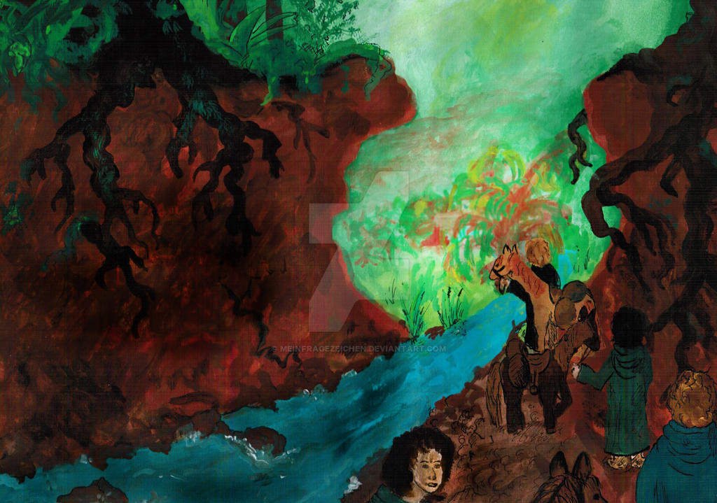 Frodo and his friends in the Old Forest by MeinFragezeichen on DeviantArt
