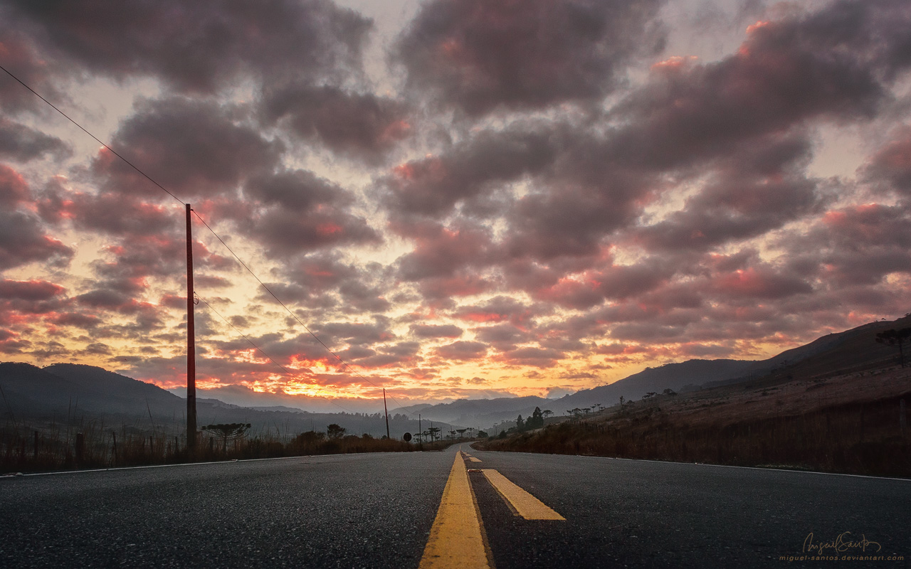 Daybreak on the Road by Miguel-Santos