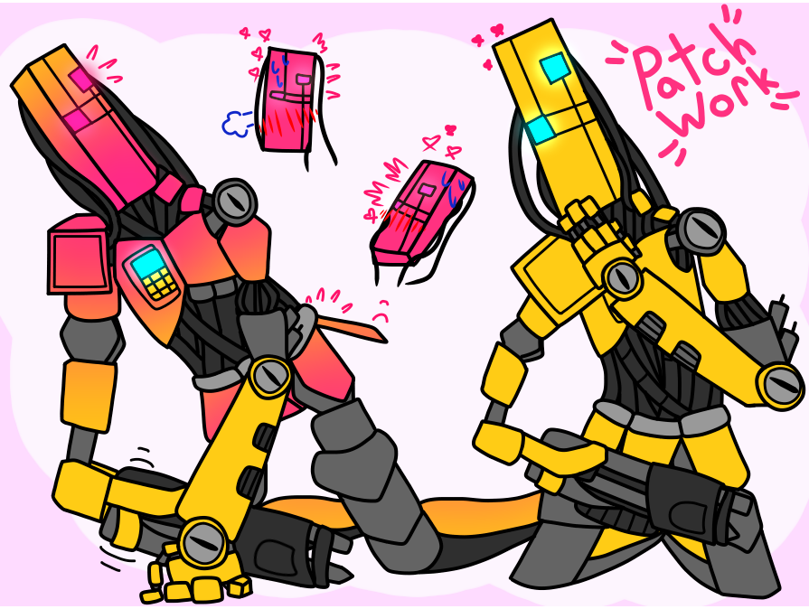 Swords Machine (Commission) Uhm, Swordsmachine-? by PatchworkCrow on DeviantArt
