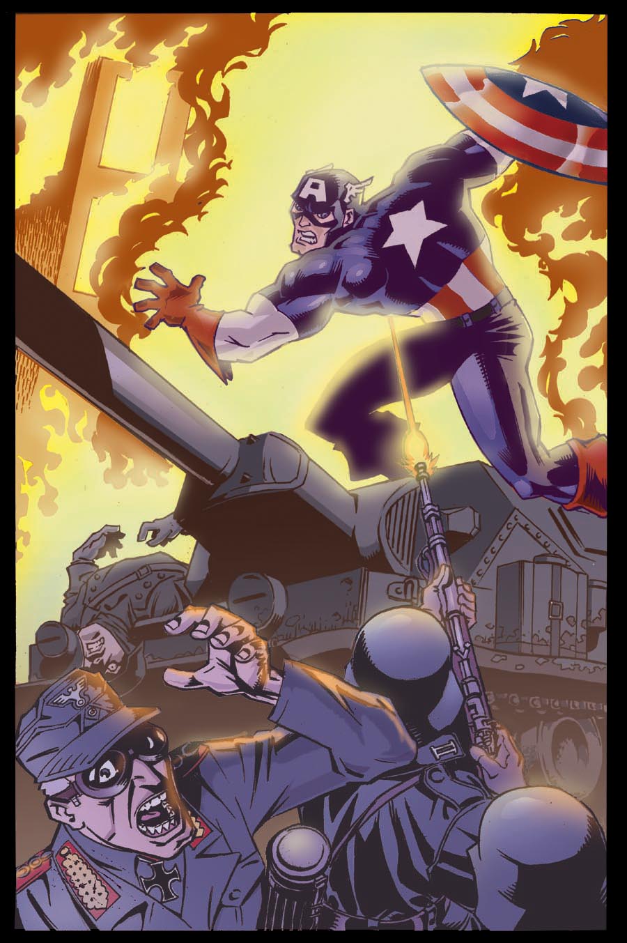 Cap about to kick nazi ass