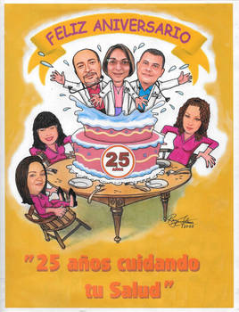 Caricatura Medicos Aniversario 25