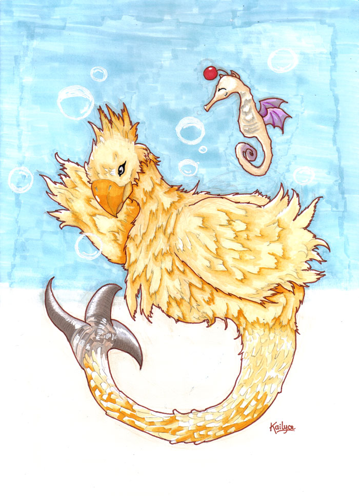Chocobo Mermaid by Kailyce