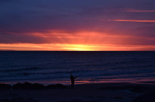 Godrays Fisherman