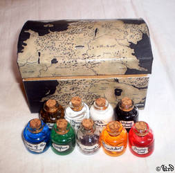 Game of Thrones collection of vials - wildfire etc