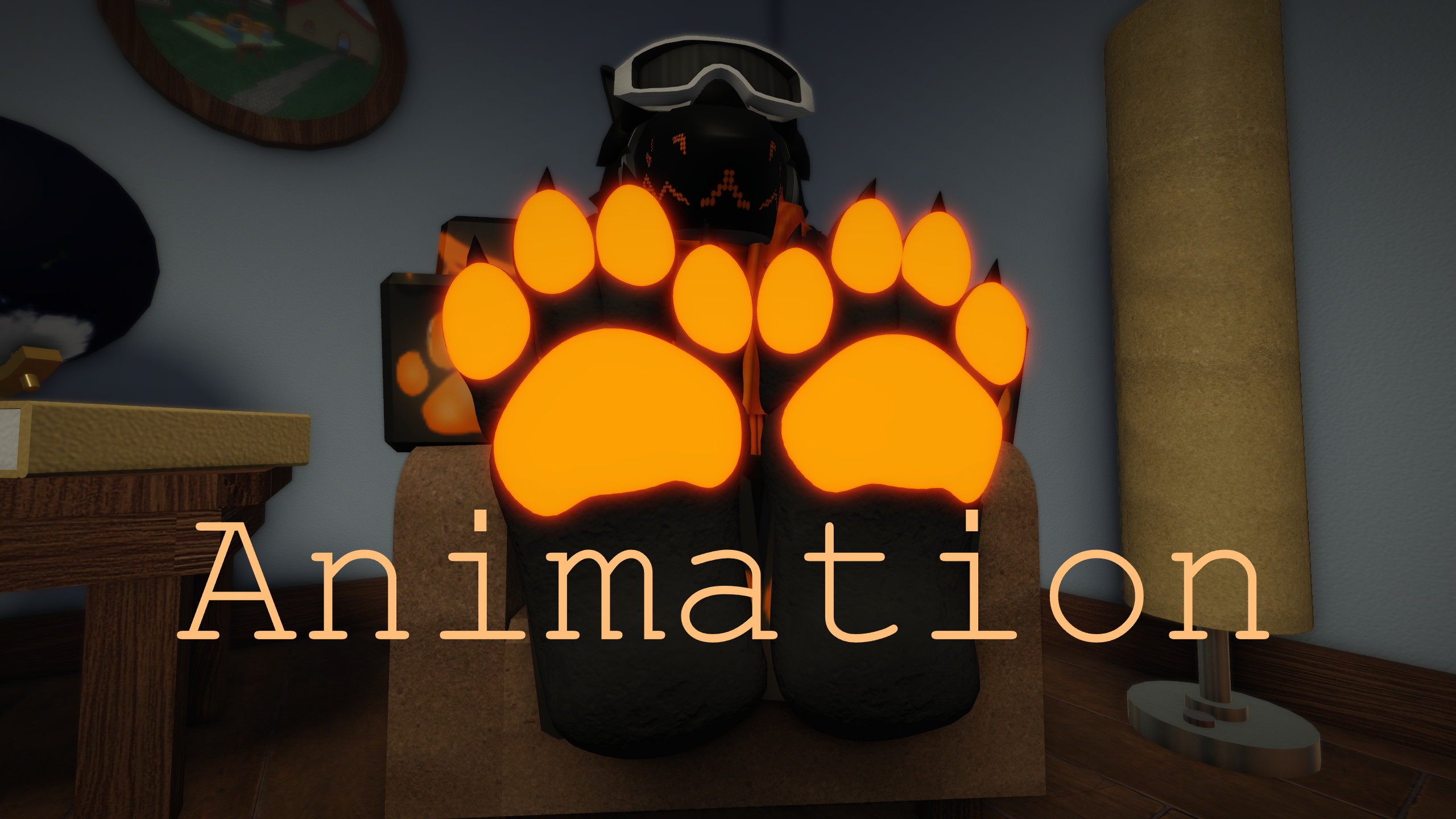 Protogen toe tease loop animation by talonizertalons on DeviantArt