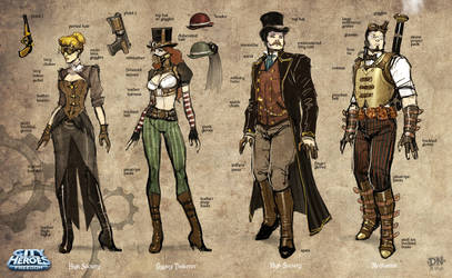 Steampunk Sketches A by DNA-1