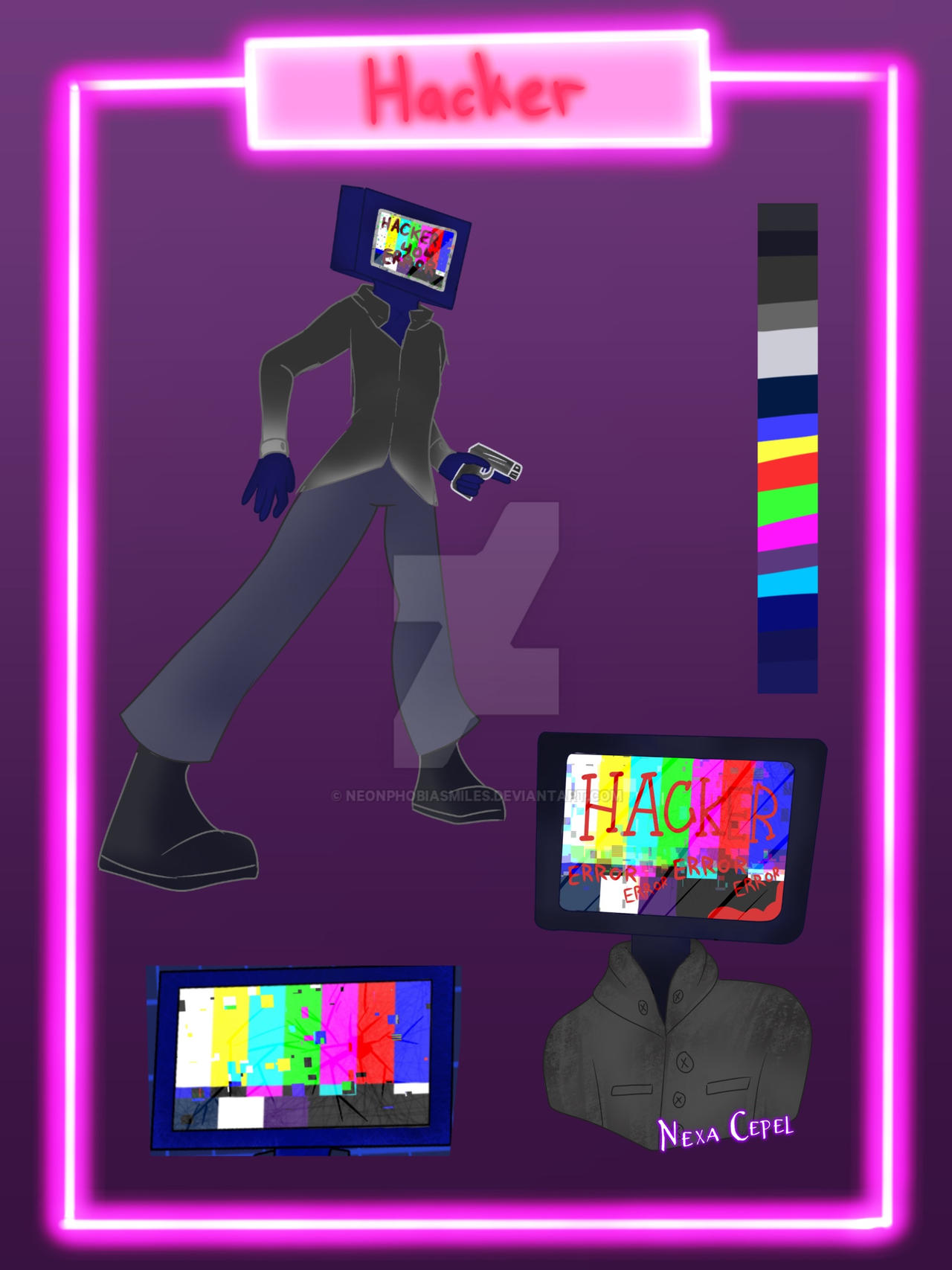 Hacker Character Card by NeonPhobiaSmiles on DeviantArt