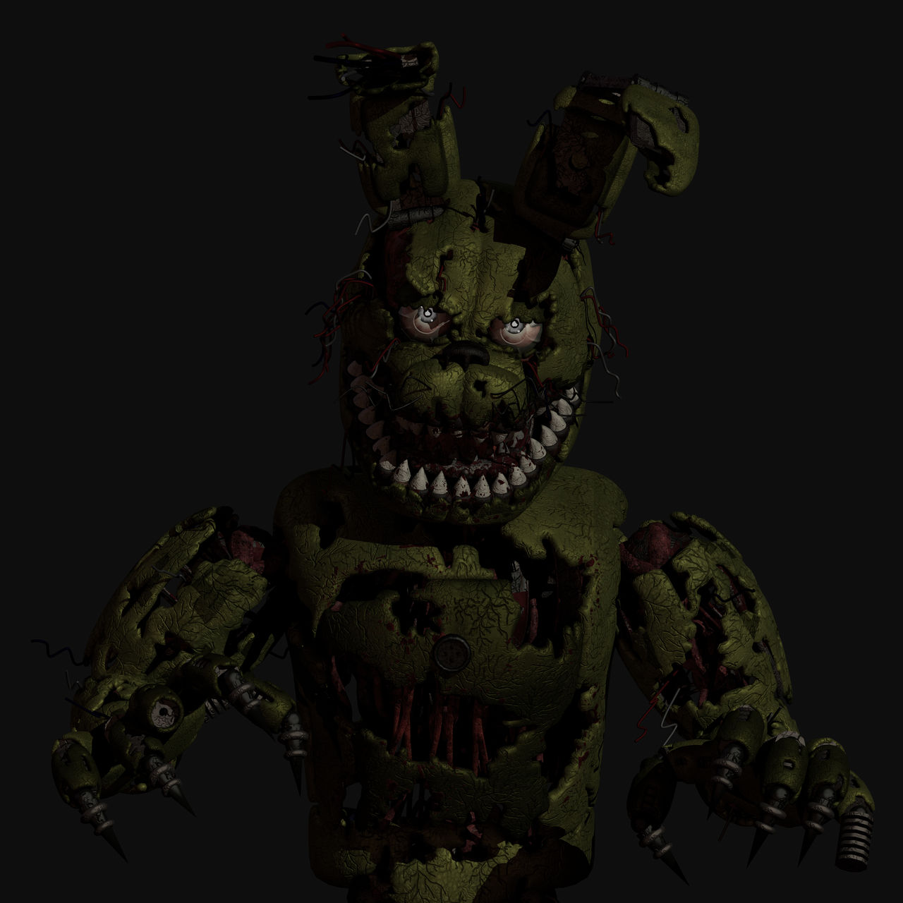 Springtrap In Fnaf (C4D/FNaF/4K) Nightmare Springtrap by DarkyTheRabbit on DeviantArt