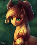 Applejack portrait by L1nkoln