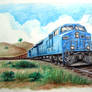 Another train watercolor