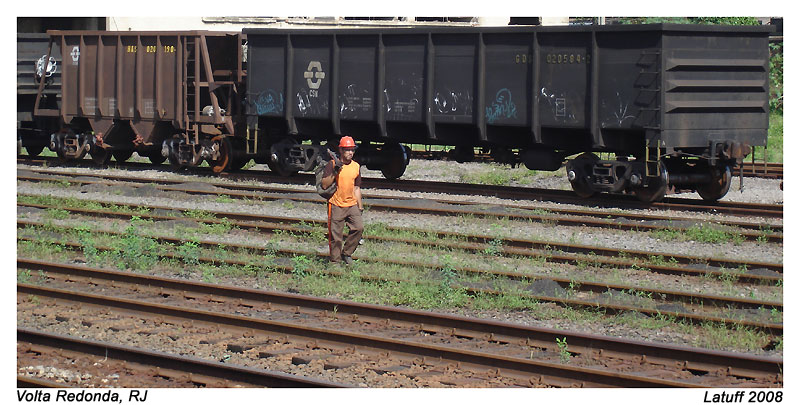 Lone railway worker