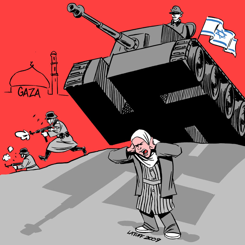 Tanks rolling over Gaza by Latuff2