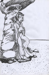 Sad Desert Elf Elfquest related by RaptorLittleclaw