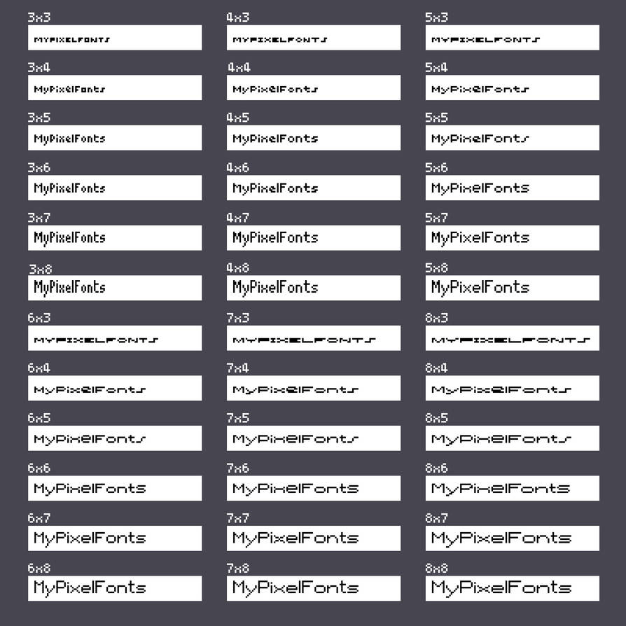 Two Font Basic All-sizes Basic Fonts - MyPixelFonts #01 by scarloxy on DeviantArt