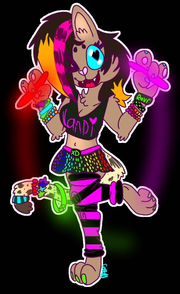 Kandi Raver Gurl!! by CattyTheArtCat on DeviantArt