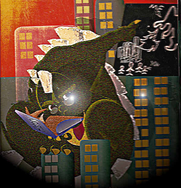 godzilla teaches by SoulStarisborn on DeviantArt