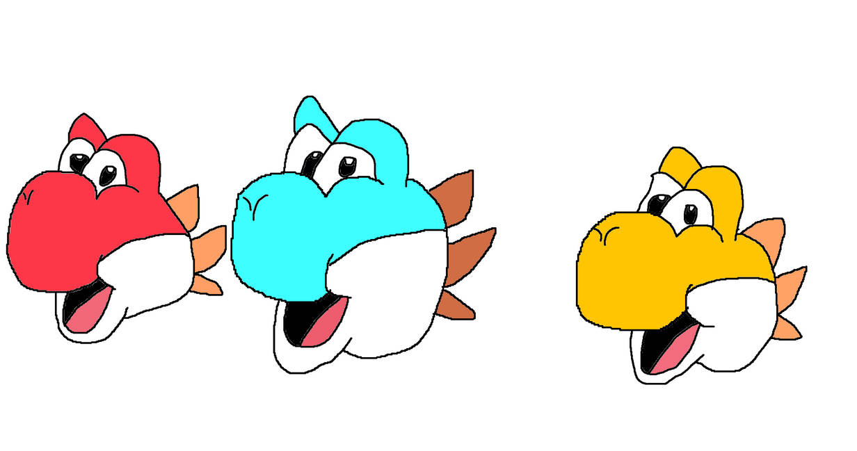 (AT) Three Colorful Yoshis by Donnie-Keller03 on DeviantArt