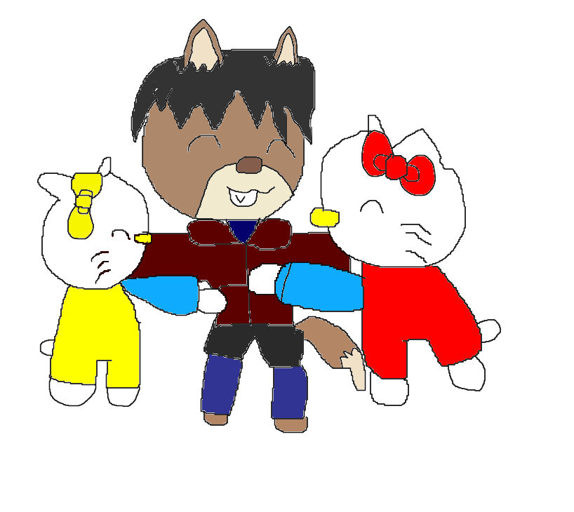 (AT) KUBOI hugging Hello Kitty and Mimmy White by Barrythebear2003 on ...