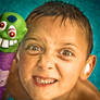 My friends Son in the Pool