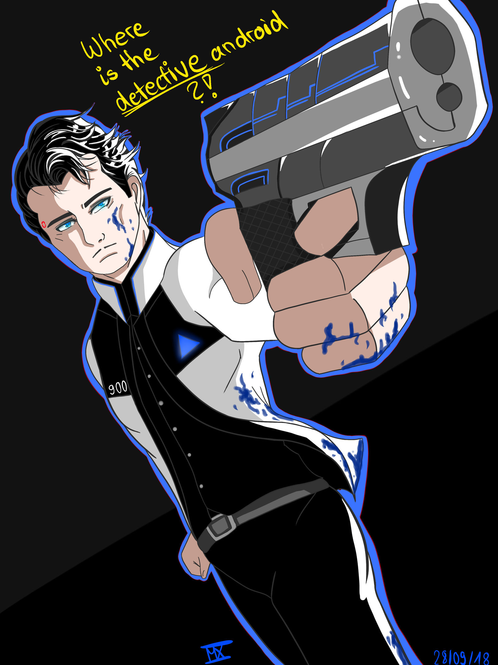 Rk900 Detroit Detroit Become Human Connor White Rk900 Cosplay