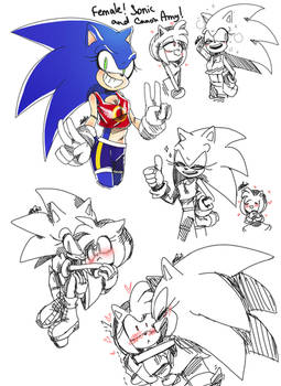 Fem! Sonic and Amz