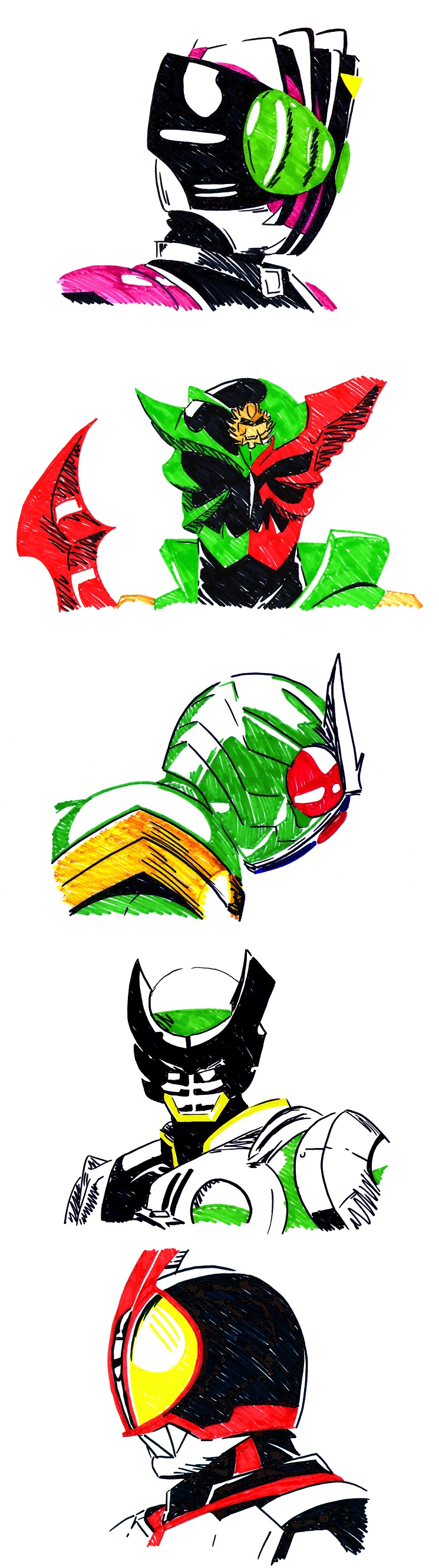 Kamen Rider scribble dump