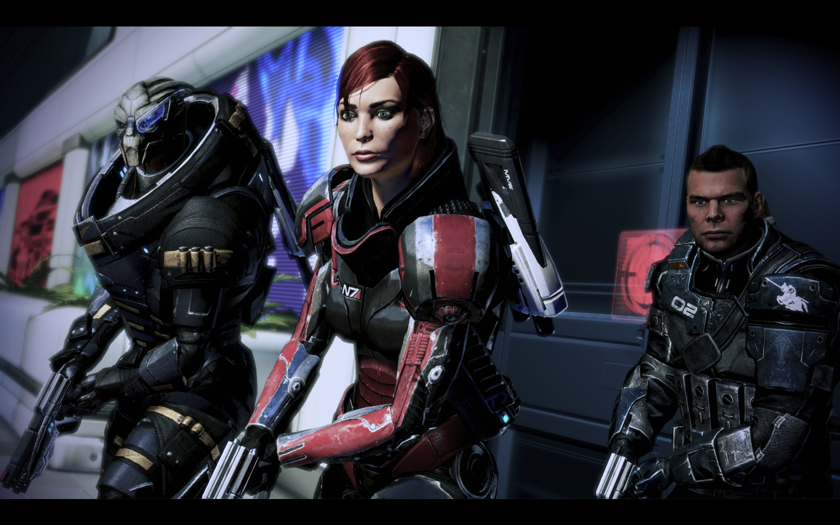 Garrus, FemShep and Vega