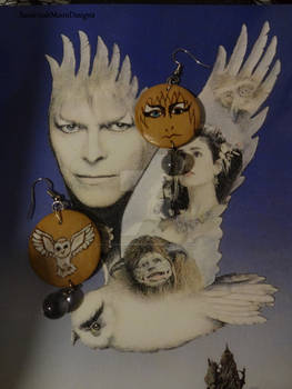 labyrinth jareth goblin king earrings ooak