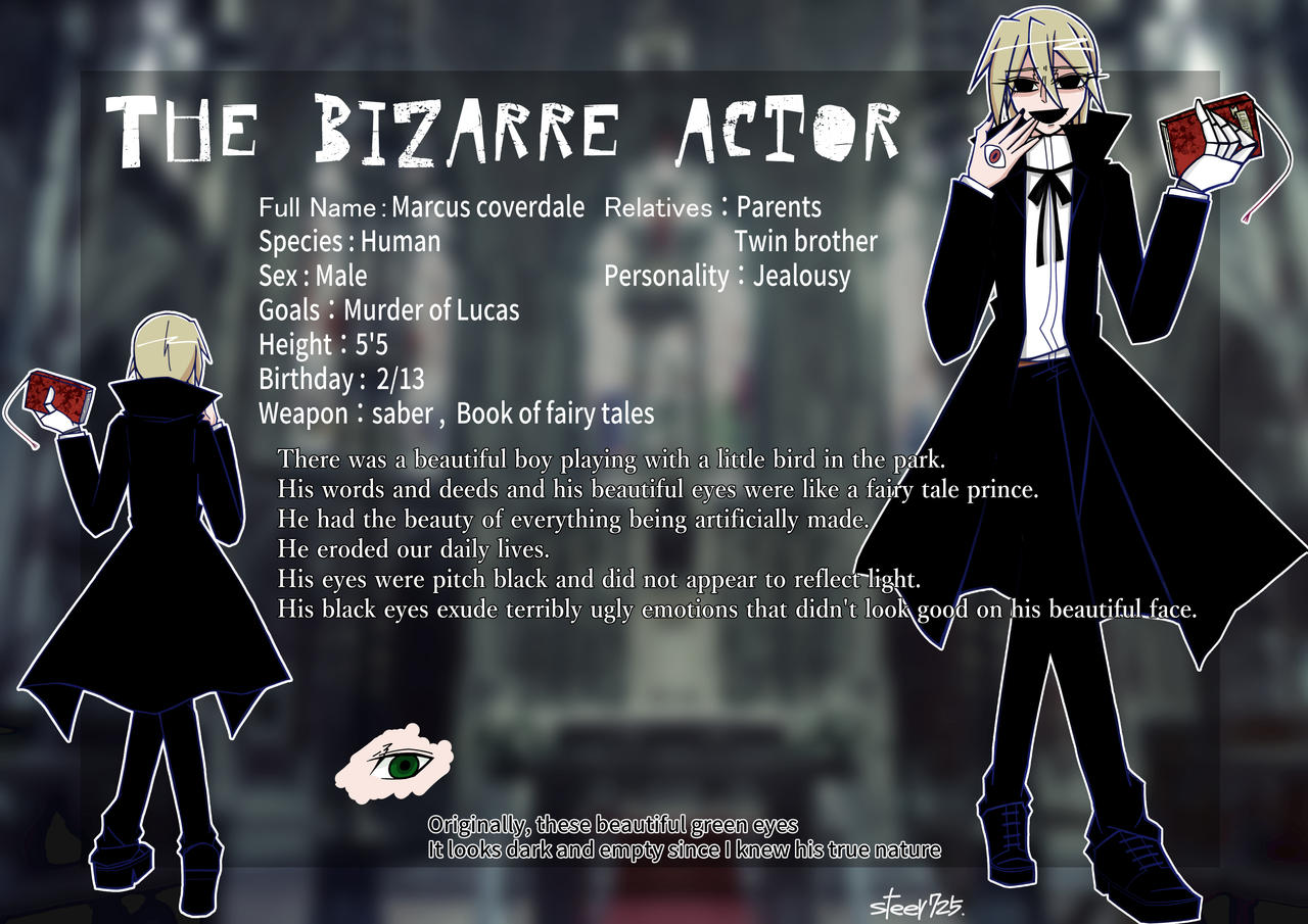 CreepypastaOC The bizarre actor reference sheet by RIPSteer725 on ...