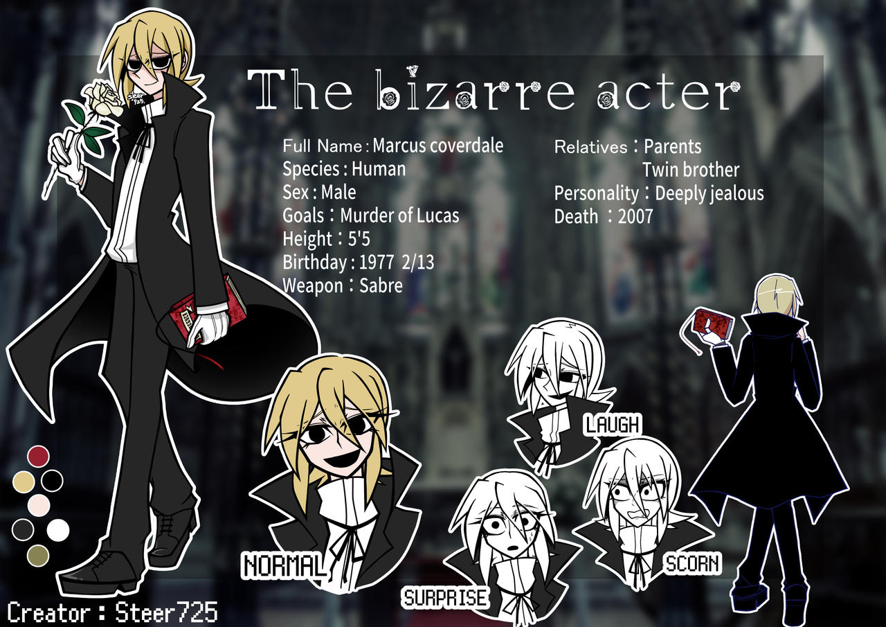 CreepypastaOC The bizarre actor reference sheet by RIPSteer725 on ...