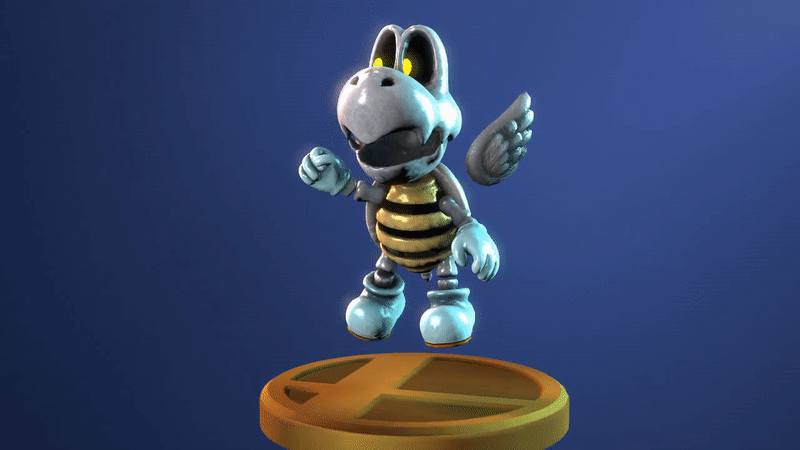 Winged Dry Bones (Super Mario series) by InkBennie on DeviantArt