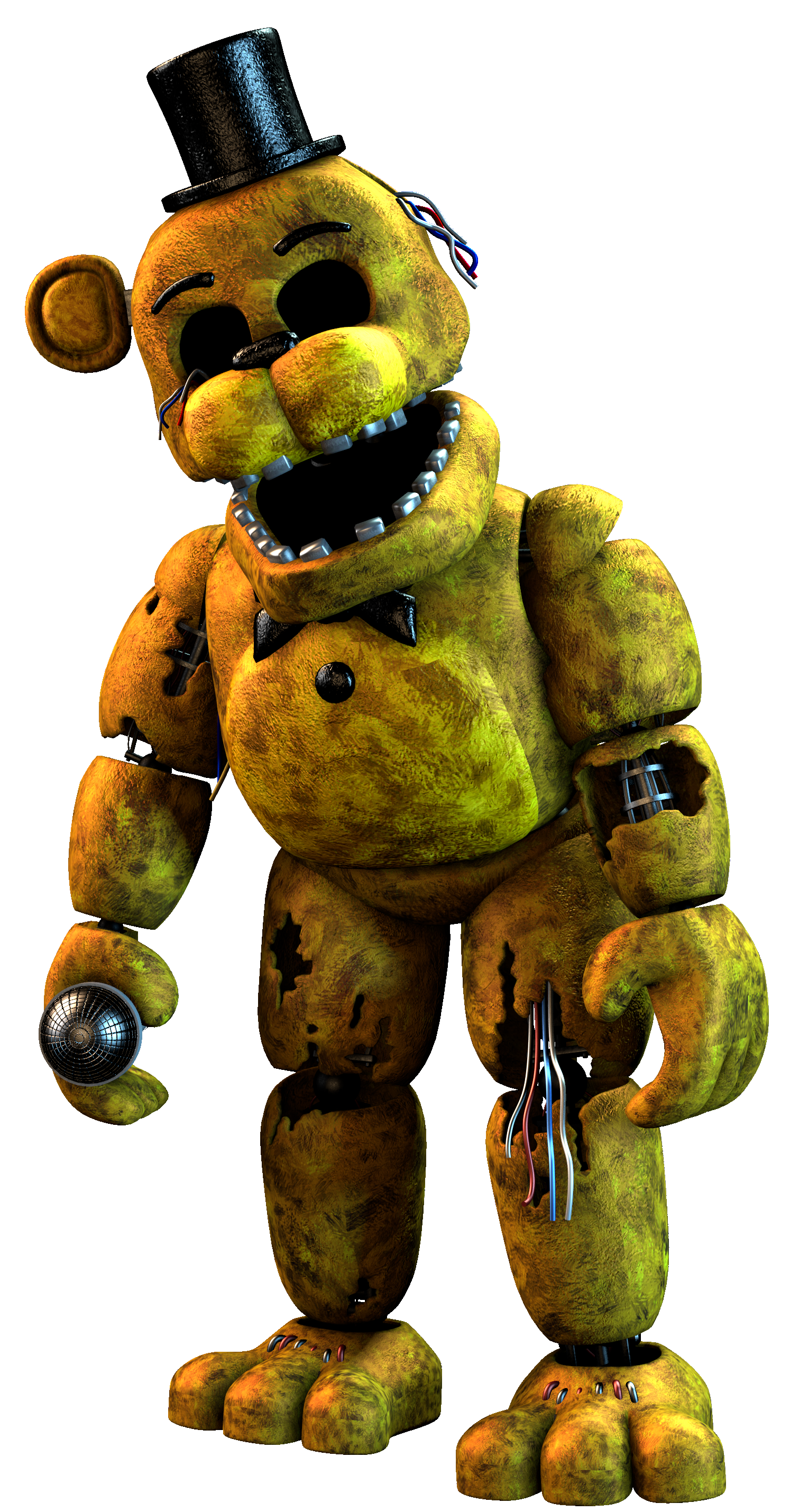 Withered Golden Freddy Full Body - [FNaF 2] by TheSubJact on DeviantArt