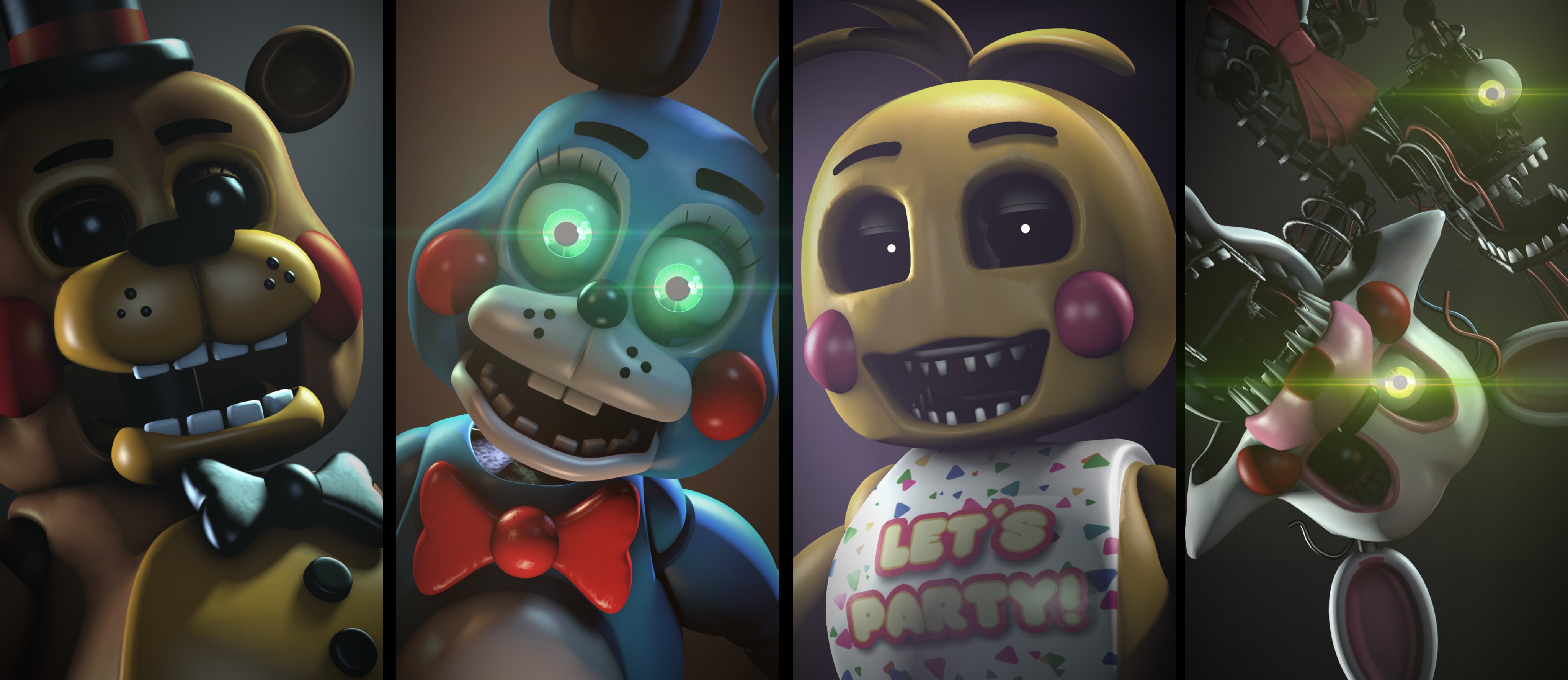 Toys Animatronics FNAF 2 by zueiroooooooooooo on DeviantArt