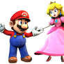 (SFM / Super Mario) Mario and Peach render