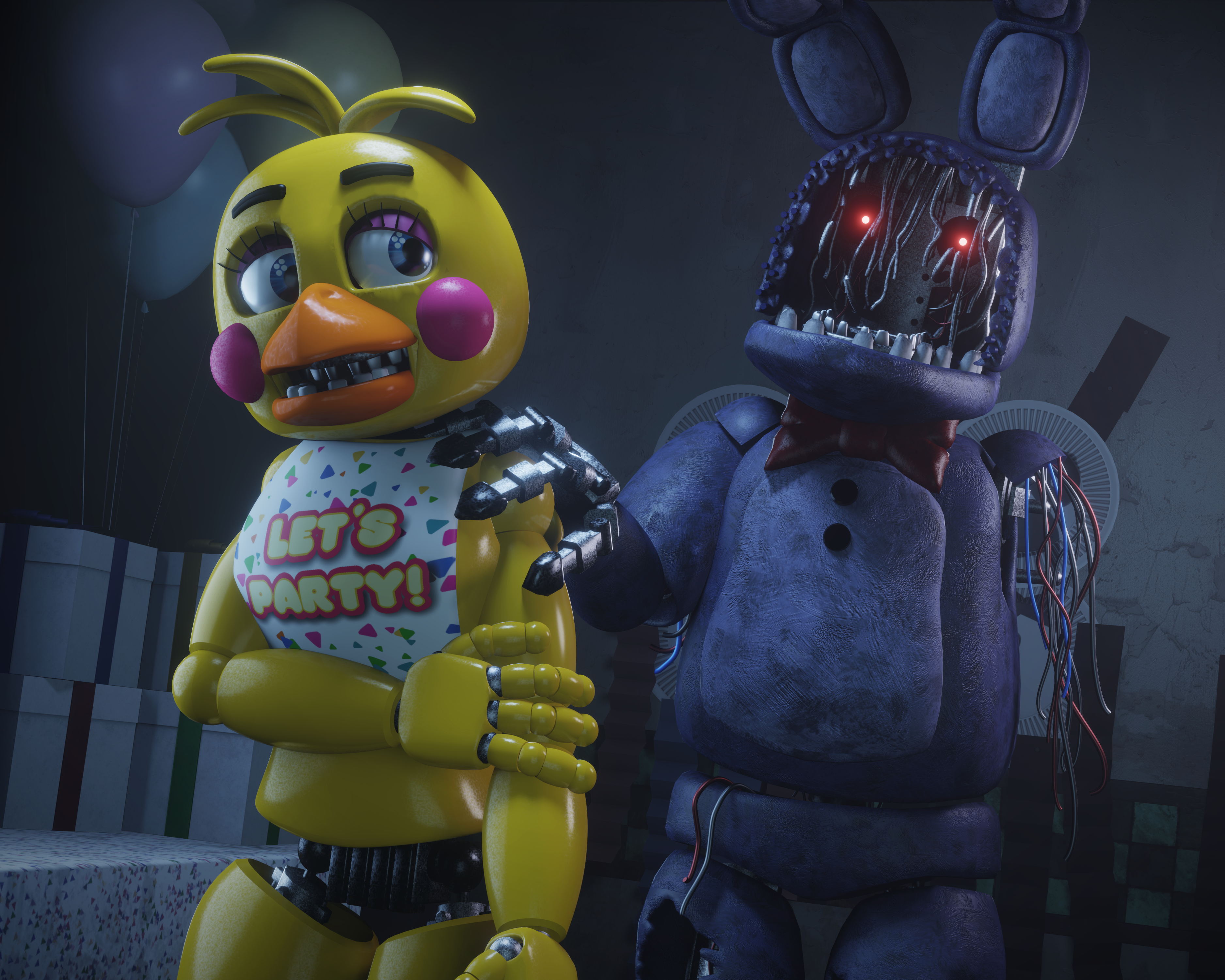 SFM / FNAF) Withered Toy Bonnie render by InkBennie on DeviantArt