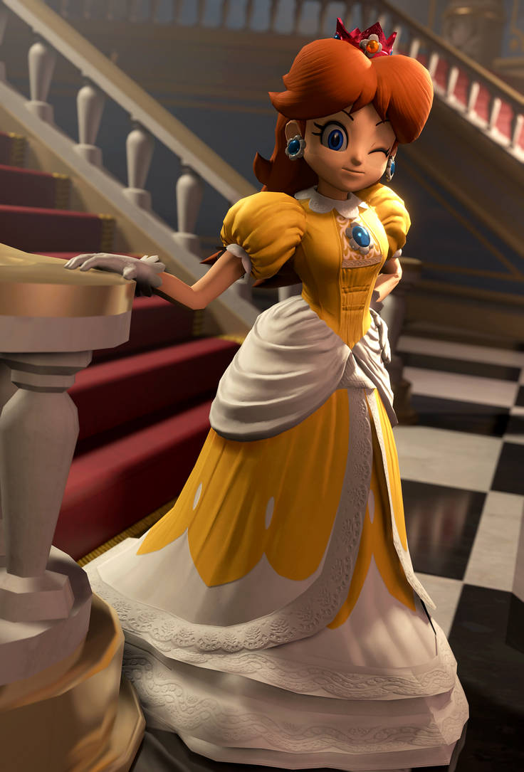 (Blender / Super Mario) Nintendo 64 Era Daisy by InkBennie on DeviantArt