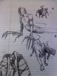 Silent Hill monster doodles 2