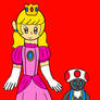 Mimi and Grim as Peach and Toad