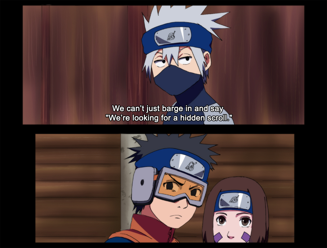 Kakashi,Obito,Rin-Screencap version