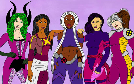 Xmen Violet - Polaris Penance Storm Psylocke Rogue