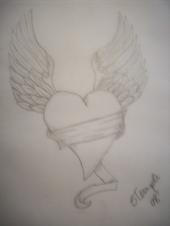 winged heart tattoo
