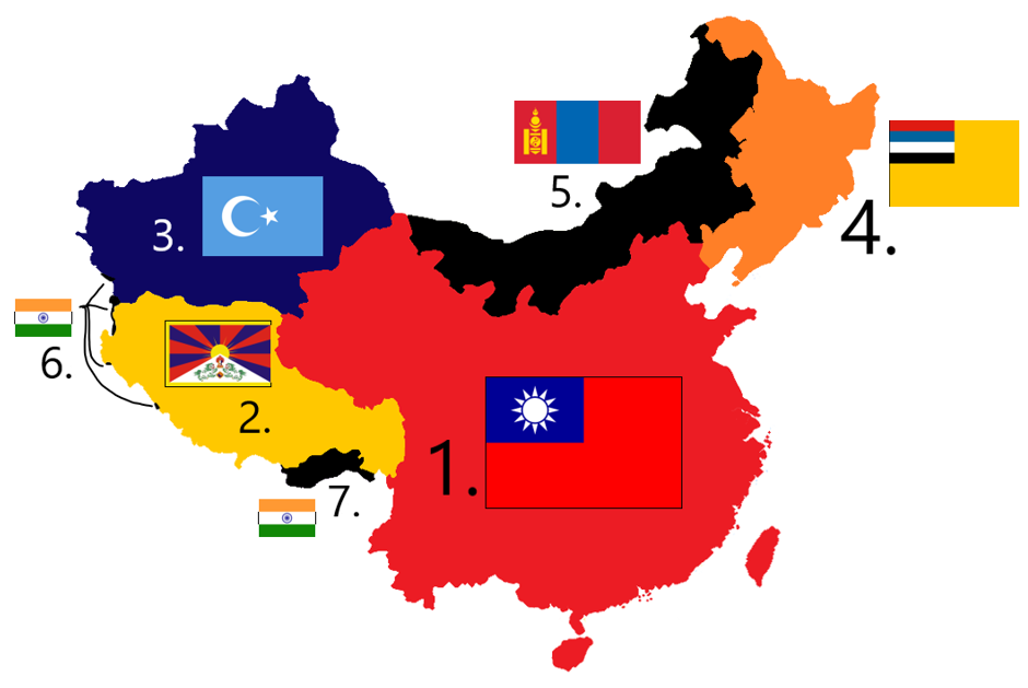 Balkanization of China after WW3 Allied Victory
