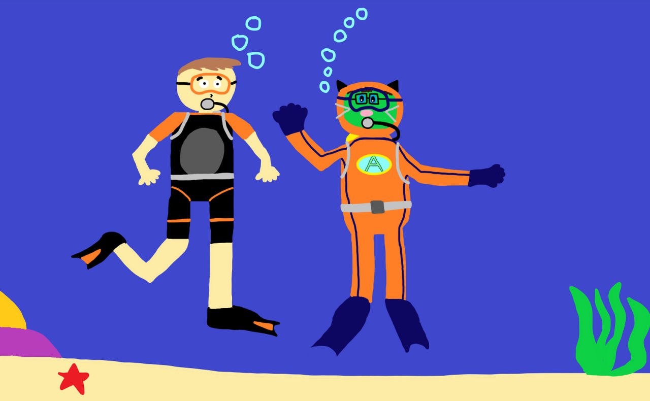 Me and Aiden Scoober Diving