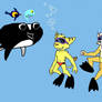 Ratchet and Fox Free Diving (Speedos)
