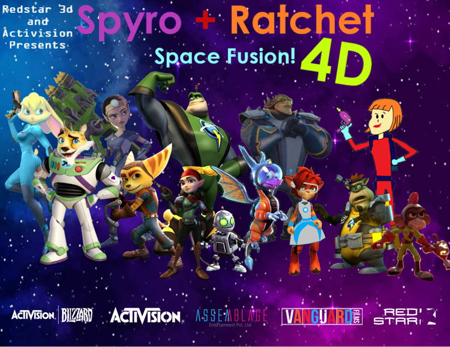 Spyro and Ratchet Space Fusion Poster