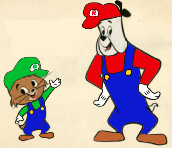 Ruff And Reddy Deviantart Ruff and Reddy as Mario and Luigi by Marketey on DeviantArt
