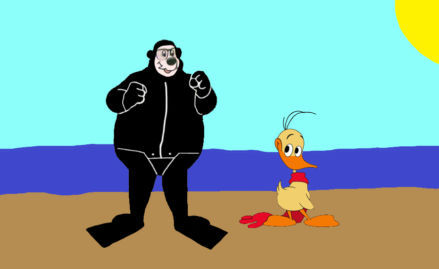 Alfred J. Kwak and Professor Paljas at the Beach 2