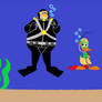 Alfred J. Kwak and Professor Paljas Underwater